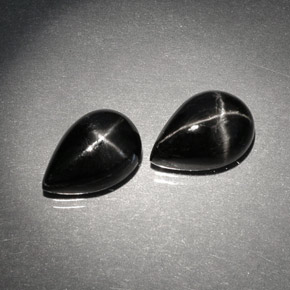 Star Diopside Gemstone in 10 x 7 mm (calibrated) Size for Sale, Star Diopside Stone in Black Color