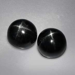 4.24 ct Black Star Diopside Stone, Natural Star Diopside in Round Cabochon Shape for Sale