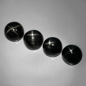 8.90 ct Black Star Diopside Stone, Natural Star Diopside in Round Cabochon Shape for Sale
