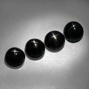 9.49 ct Black Star Diopside Stone, Natural Star Diopside in Round Cabochon Shape for Sale