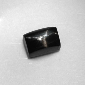 1.89 ct Black Star Diopside Stone, Natural Star Diopside in Baguette Cabochon Shape for Sale