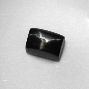 Star Diopside Gemstone in 7 x 5.1 mm Size for Sale, Star Diopside Stone in Black Color