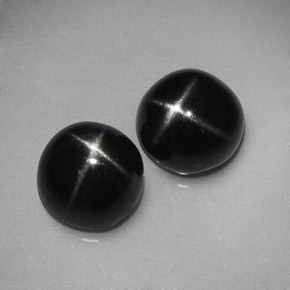 4.11 ct Black Star Diopside Stone, Natural Star Diopside in Round Cabochon Shape for Sale