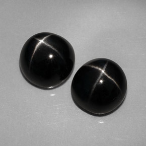 Star Diopside Gemstone in 7 mm (calibrated) Size for Sale, Star Diopside Stone in Black Color