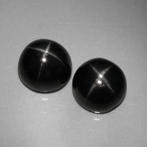 4.26 ct Black Star Diopside Stone, Natural Star Diopside in Round Cabochon Shape for Sale