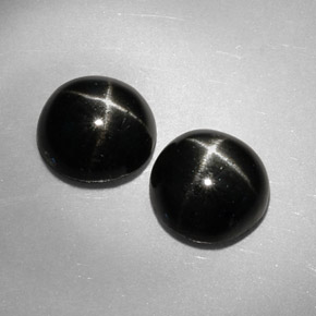 3.39 ct Black Star Diopside Stone, Natural Star Diopside in Round Cabochon Shape for Sale