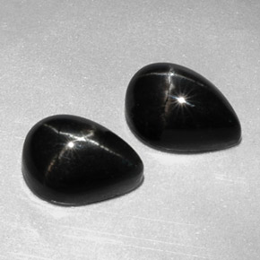 Star Diopside Gemstone in 10 x 7 mm (calibrated) Size for Sale, Star Diopside Stone in Black Color