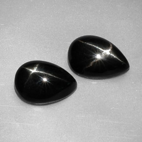 Star Diopside Gemstone in 10 x 7 mm (calibrated) Size for Sale, Star Diopside Stone in Black Color