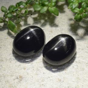 Black Star Diopside Gem - 2.5ct Oval Cabochon (ID: 479057)