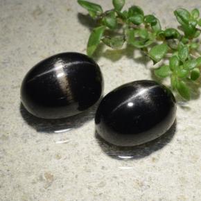 Black Star Diopside Gem - 2.8ct Oval Cabochon (ID: 479059)