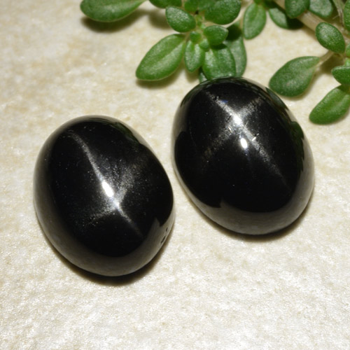 Black Star Diopside Gem - 2.3ct Oval Cabochon (ID: 479733)