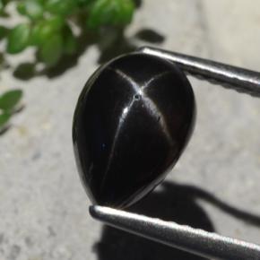 Black Star Diopside Gem - 2.7ct Pear Cabochon (ID: 480446)