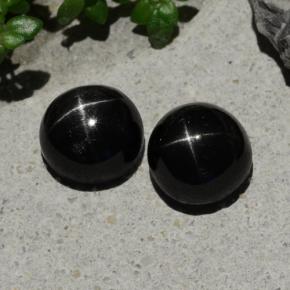 4.8ct Round Cabochon Black Star Diopside for sale thumb image of 4.8ct Round Cabochon Black Star Diopside (ID: 480475)