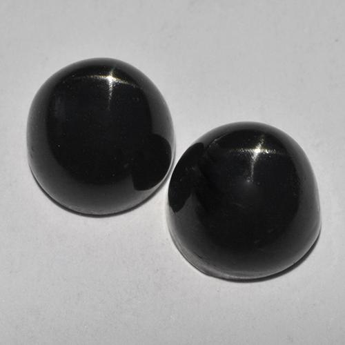 Negro Diópsido Estrella Gema - 3.5ct Cabujón Redondo (ID: 480481)