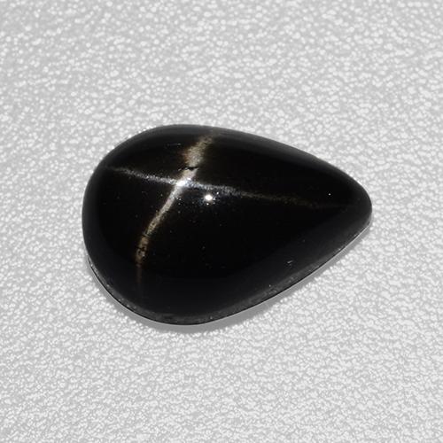 Negro Diópsido Estrella Gema - 2.9ct Cabujón Pera (ID: 480486)