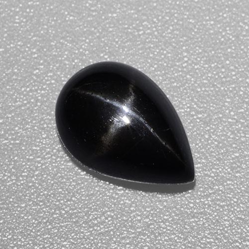 Black Star Diopside Gem - 3.3ct Pear Cabochon (ID: 480495)