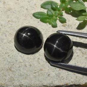 5.4ct Round Cabochon Black Star Diopside for sale thumb image of 5.4ct Round Cabochon Black Star Diopside (ID: 480557)