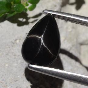 1.9ct Pear Cabochon Black Star Diopside for sale thumb image of 1.9ct Pear Cabochon Black Star Diopside (ID: 480571)