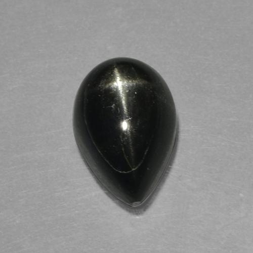 Black Star Diopside Gem - 3.3ct Pear Cabochon (ID: 480597)