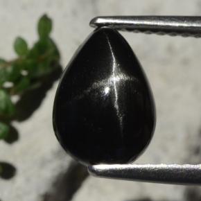 2.3ct Pear Cabochon Black Star Diopside for sale thumb image of 2.3ct Pear Cabochon Black Star Diopside (ID: 480600)