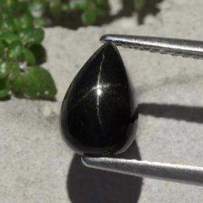 2ct Pear Cabochon Black Star Diopside Gem for sale 2ct Pear Cabochon Black Star Diopside Gem (ID: 480612)