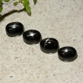 Black Star Diopside Gem - 1.6ct Oval Cabochon (ID: 499282)