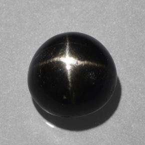 Black Star Diopside Gem - 4ct Round Cabochon (ID: 501756)