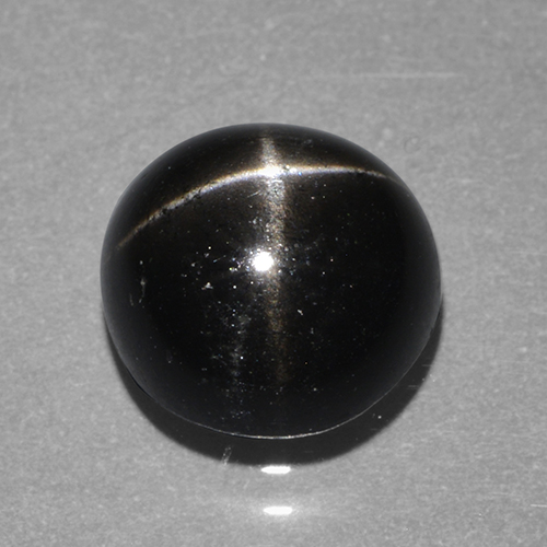Black Star Diopside Gem - 3.5ct Round Cabochon (ID: 501757)