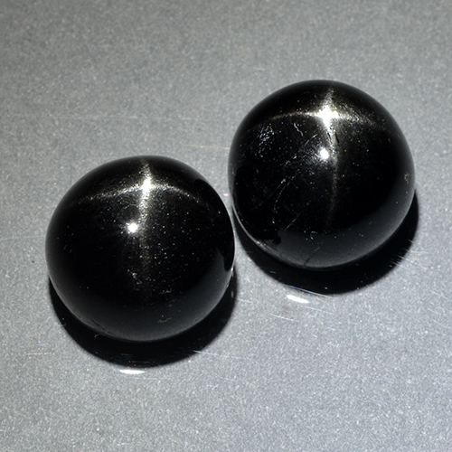 Black Star Diopside Gem - 5ct Round Cabochon (ID: 502192)