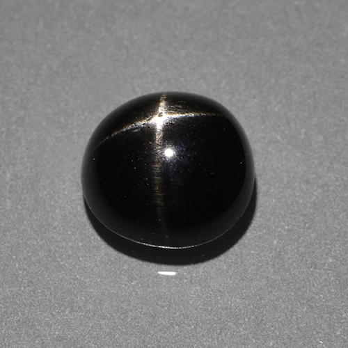 Black Star Diopside Gem - 3.7ct Round Cabochon (ID: 502918)