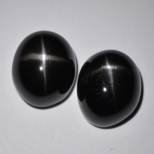 Black Star Diopside Gem - 5.4ct Oval Cabochon (ID: 514283)