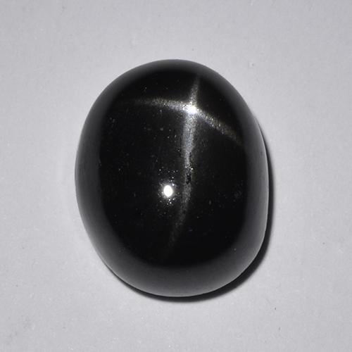 Negro Diópsido Estrella Gema - 5.2ct Cabujón Óvalo (ID: 514288)