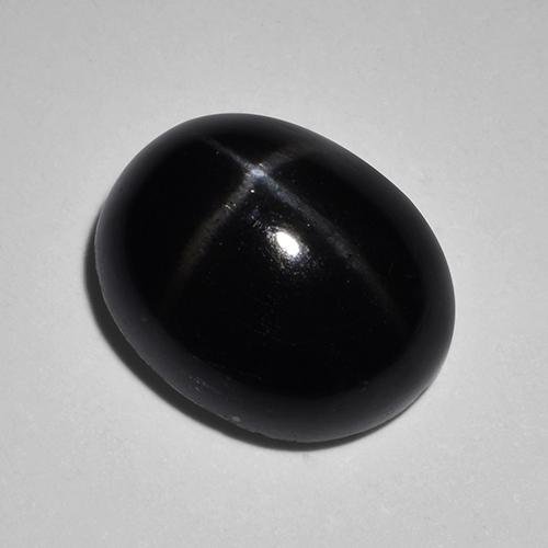 Nero Diopside stellato Gem - 4.8ct Ovale cabochon (ID: 514403)
