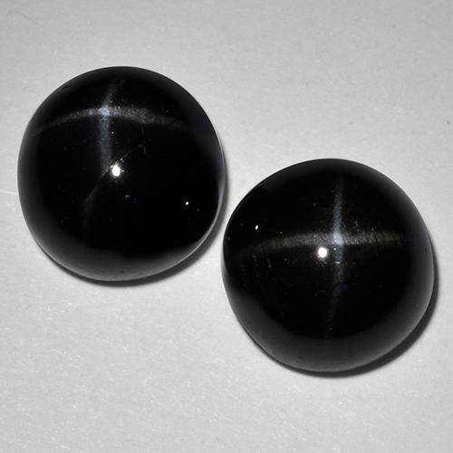 Negro Diópsido Estrella Gema - 4.1ct Cabujón Redondo (ID: 514406)