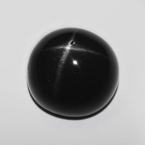 Negro Diópsido Estrella Gema - 4.4ct Cabujón Redondo (ID: 515584)