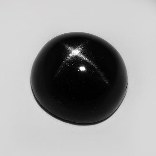 Negro Diópsido Estrella Gema - 3.7ct Cabujón Redondo (ID: 515586)
