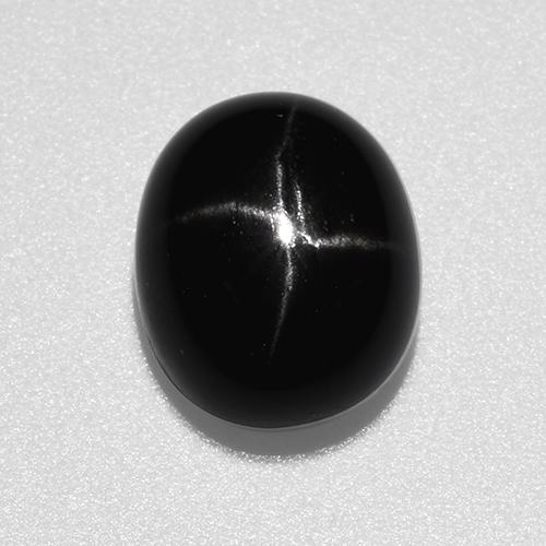 Diopside stellato nero taglio ovale da 5,04 ct dall'India, dimensione 11 x 9,1mm, pietra preziosa naturale non trattati , purezza Opaque, Diopside stellato Ovale cabochon da 1 pz, durezza Mohs di 5 - 6, Photo A