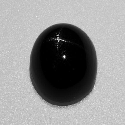 Black Star Diopside Gem - 4.6ct Oval Cabochon (ID: 519163)