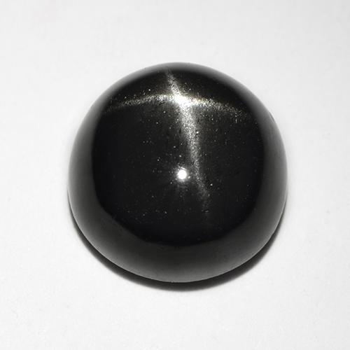 Black Star Diopside Gem - 4.2ct Round Cabochon (ID: 519756)