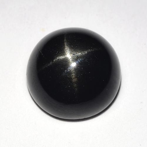 Black Star Diopside Gem - 4.3ct Round Cabochon (ID: 519757)