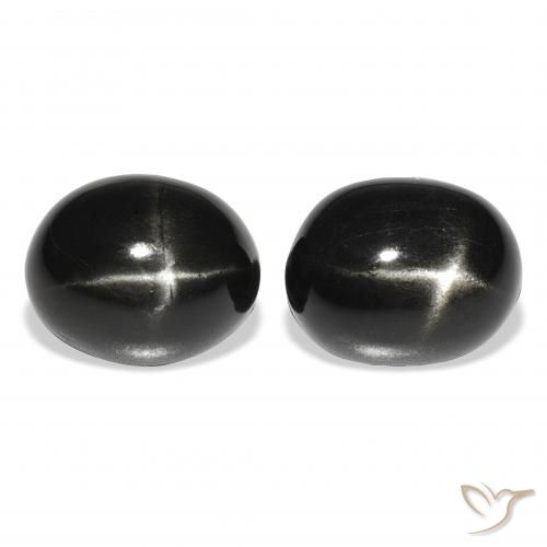 10.31ctw Natural Black Star Diopside, Oval, Opaque
