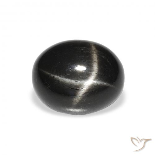 5.02ct Natural Black Star Diopside, Oval, Opaque
