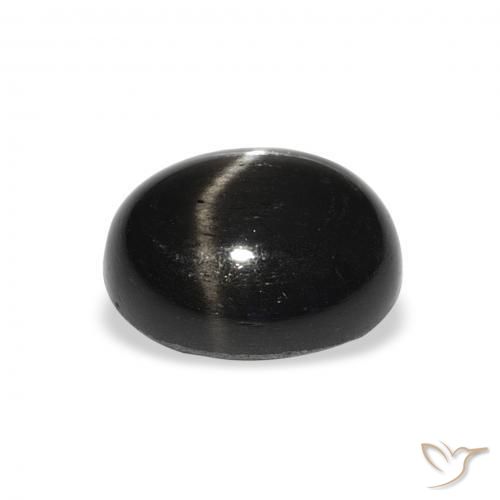 Star Diopside Gemstone in 11 x 9 mm (calibrated) Size for Sale, Star Diopside Stone in Black Color