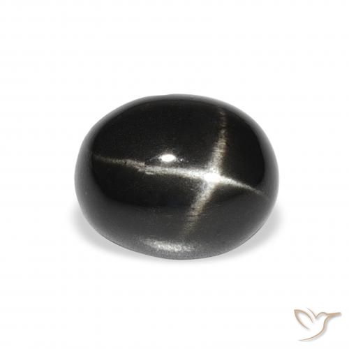 4.92ct Natural Black Star Diopside, Oval, Opaque