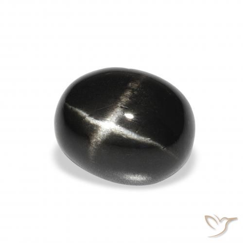 4.92 ct Black Star Diopside Stone, Natural Star Diopside in Oval Cabochon Shape for Sale
