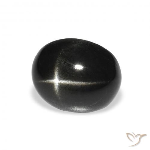 3.60 ct Black Star Diopside Stone, Natural Star Diopside in Oval Cabochon Shape for Sale