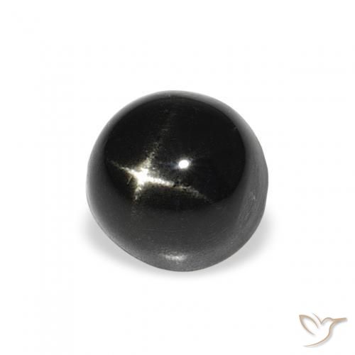2.19 ct Black Star Diopside Stone, Natural Star Diopside in Round Cabochon Shape for Sale
