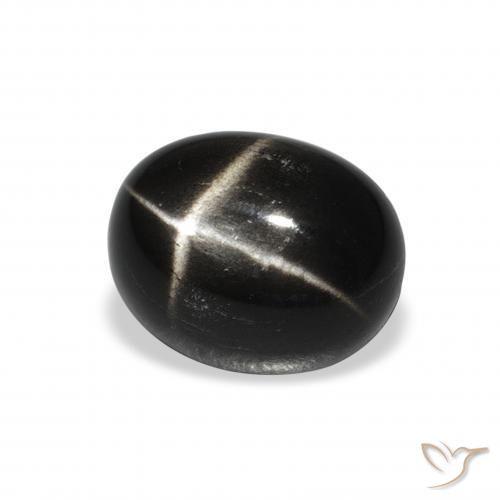 4.73 ct Black Star Diopside Stone, Natural Star Diopside in Oval Cabochon Shape for Sale