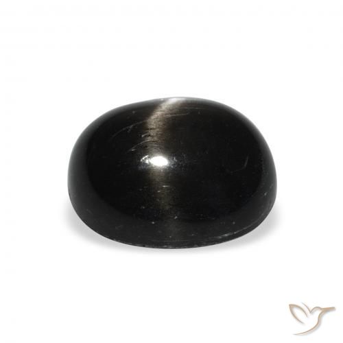 Star Diopside Gemstone in 11 x 9 mm (calibrated) Size for Sale, Star Diopside Stone in Black Color