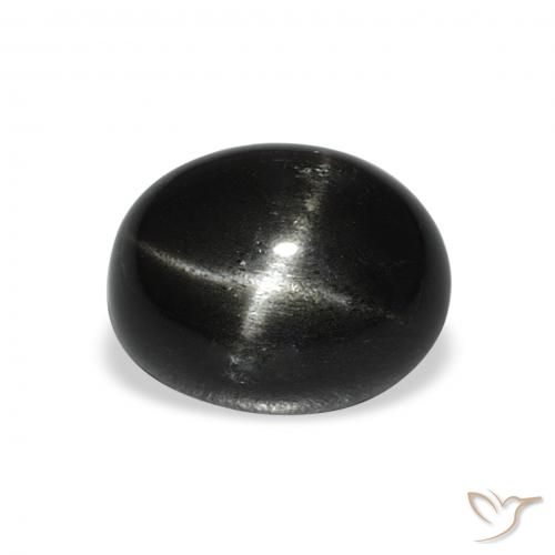 4.68ct Natural Black Star Diopside, Oval, Opaque